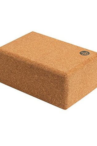 Manduka Yoga Cork Block - Yoga Prop and Accessory, Good for Travel, Comfortable Edges, Lightweight, Extra Firm Cork, 4" x 6" x 9" (10 x 15 x 22.5 cm) (Pack of 2)