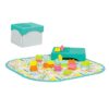 Infantino Super Soft 1st Building Blocks Activity Station, Easy-to-Hold for Babies & Toddlers, BPA-Free, Multi-Colored, 22-Piece Set with Storage Box and Mat