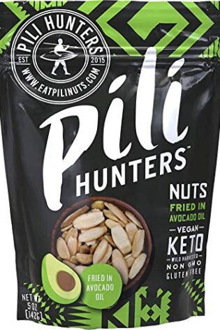 Pili Hunters - Wild Sprouted Pili Nuts, Traditional Fried Avocado Oil (5 oz Bag) Keto/Paleo/Vegan Snacks, Low Carb Energy, Gluten Free, Superfood, The Original As Seen on TV
