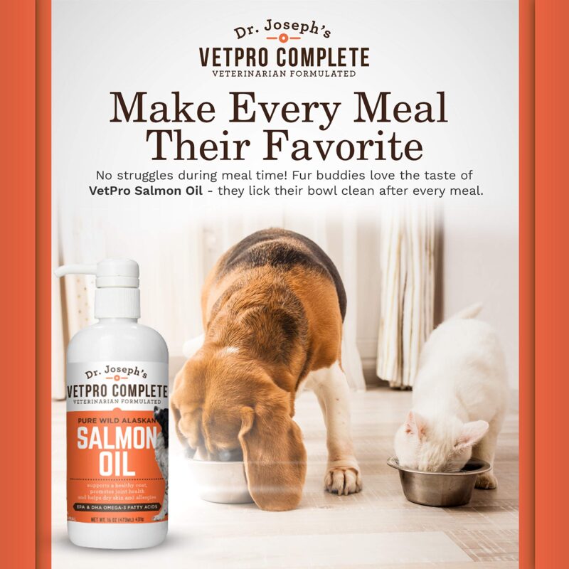 100% Pure Wild Alaskan Salmon Oil for Dog & Cat Food - Large 16 oz - Omega 3 & 6 Liquid Fish Oil Supplement - Supports Healthy Coat & Joints - Helps Dry Skin & Allergies - Image 6